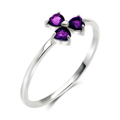 Flower CZ Silver Rings NSR-53